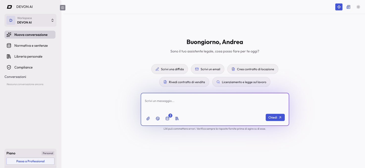 DEVON AI: l’Assistente Legale con Intelligenza Artificiale